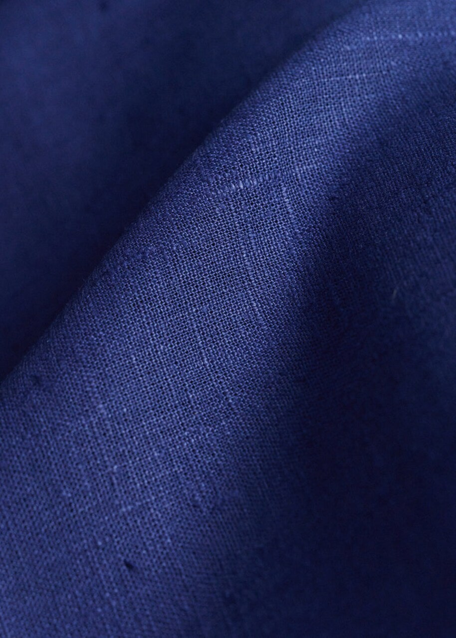 1 Yard Pure Linen Fabric Royal Blue Midweight Solid 7.5 Oz 58 Inches Wide